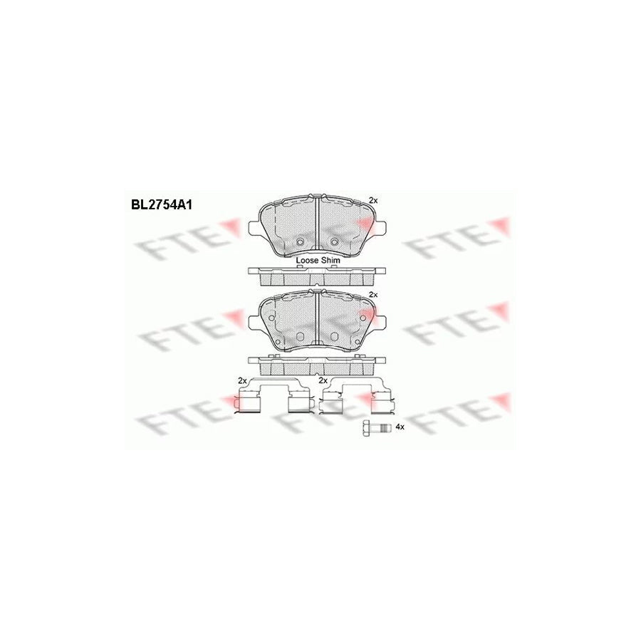 FTE Bl2754A1 Brake Pad Set