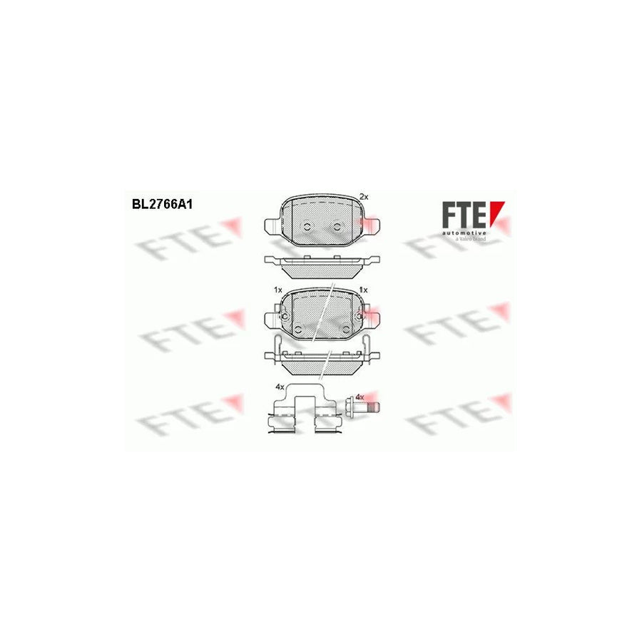 FTE Bl2766A1 Brake Pad Set for Fiat 500L (351, 352)