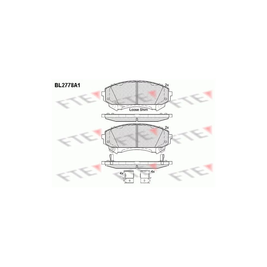 FTE Bl2778A1 Brake Pad Set for Cadillac Cts
