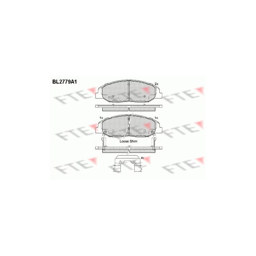 FTE Bl2779A1 Brake Pad Set for Cadillac Cts