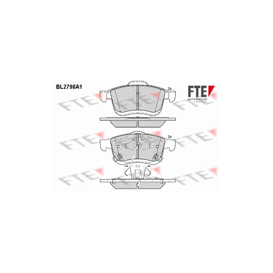 FTE Bl2798A1 Brake Pad Set for Fiat 500L (351, 352)