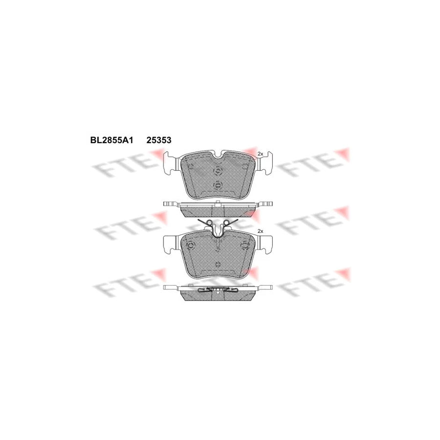 FTE Bl2855A1 Brake Pad Set Suitable for Mercedes-Benz C-Class