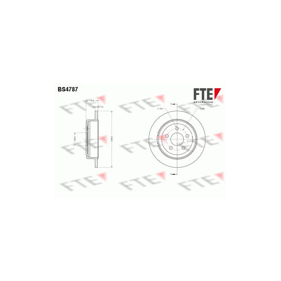 FTE Bs4787 Brake Disc for Ford USA Windstar (A3)