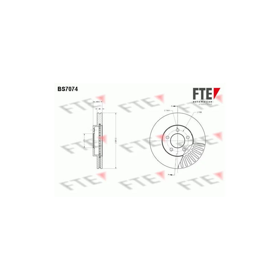 FTE Bs7074 Brake Disc for Ford USA Windstar (A3)