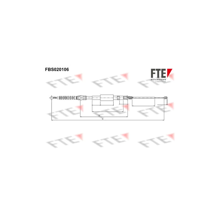 FTE Fbs020106 Hand Brake Cable for Audi A3 Convertible (8P7)