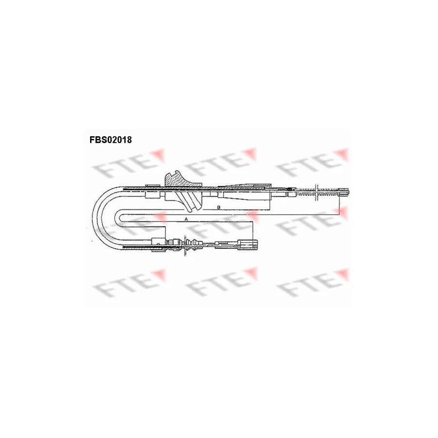 FTE Fbs02018 Hand Brake Cable for Audi 100