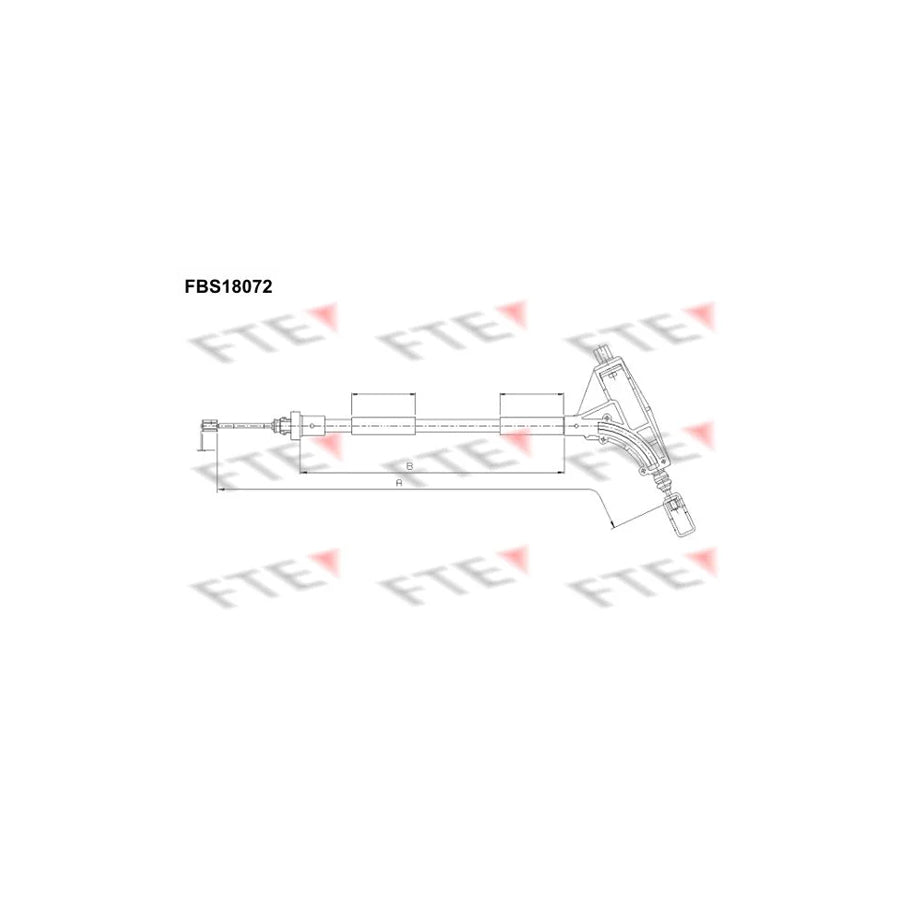 FTE Fbs18072 Hand Brake Cable for Peugeot 406