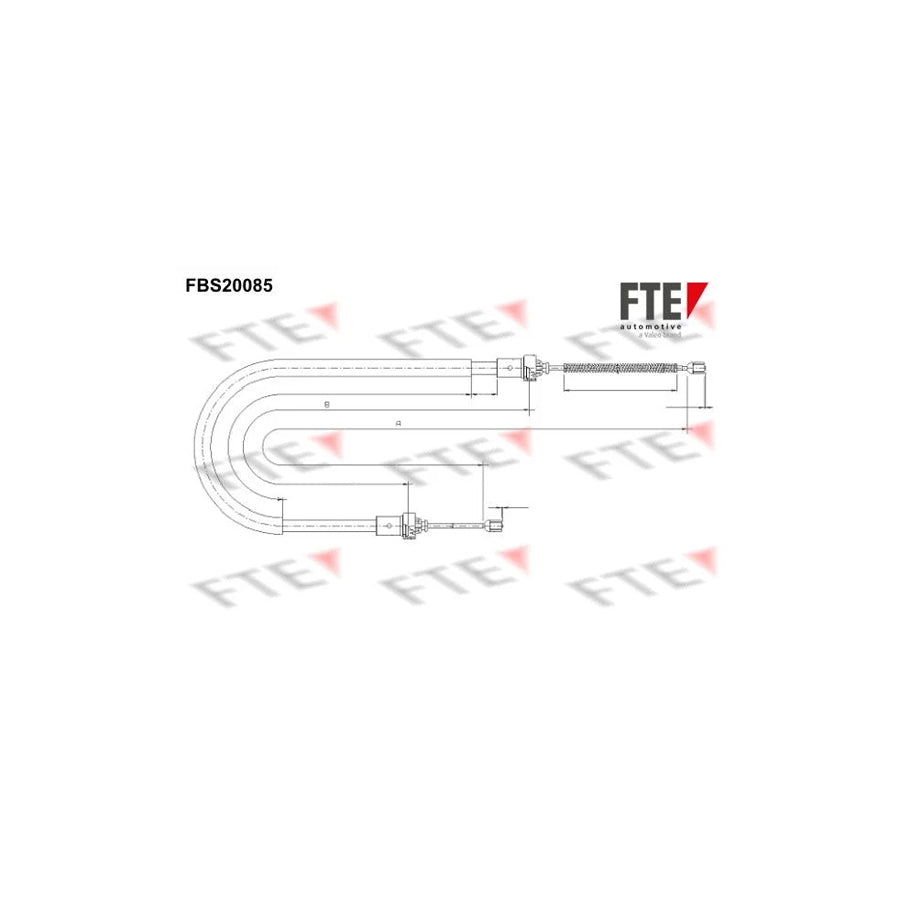 FTE Fbs20085 Hand Brake Cable