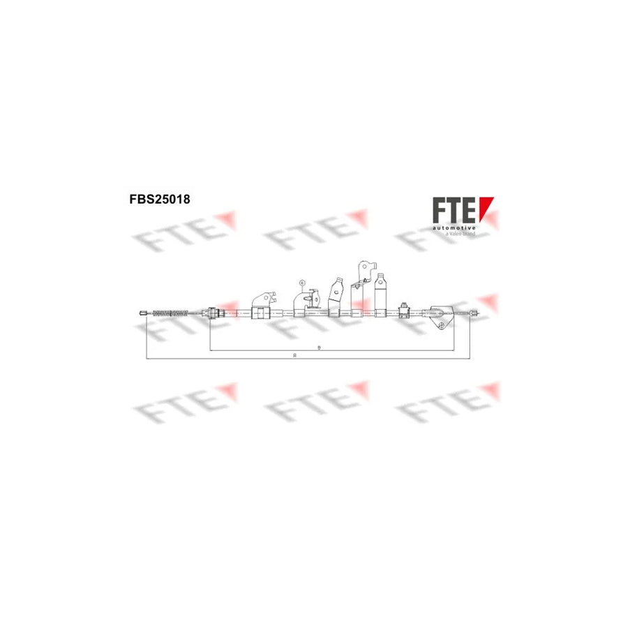 FTE Fbs25018 Hand Brake Cable for Toyota Verso (Ar20)
