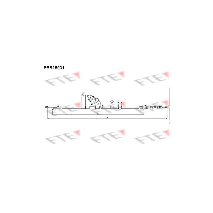 FTE Fbs25031 Hand Brake Cable