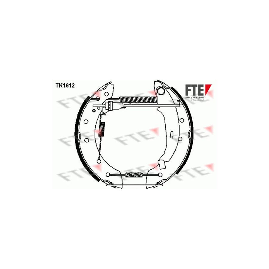 FTE Tk1912 Brake Shoe Set for Renault Laguna I Hatchback (B56)