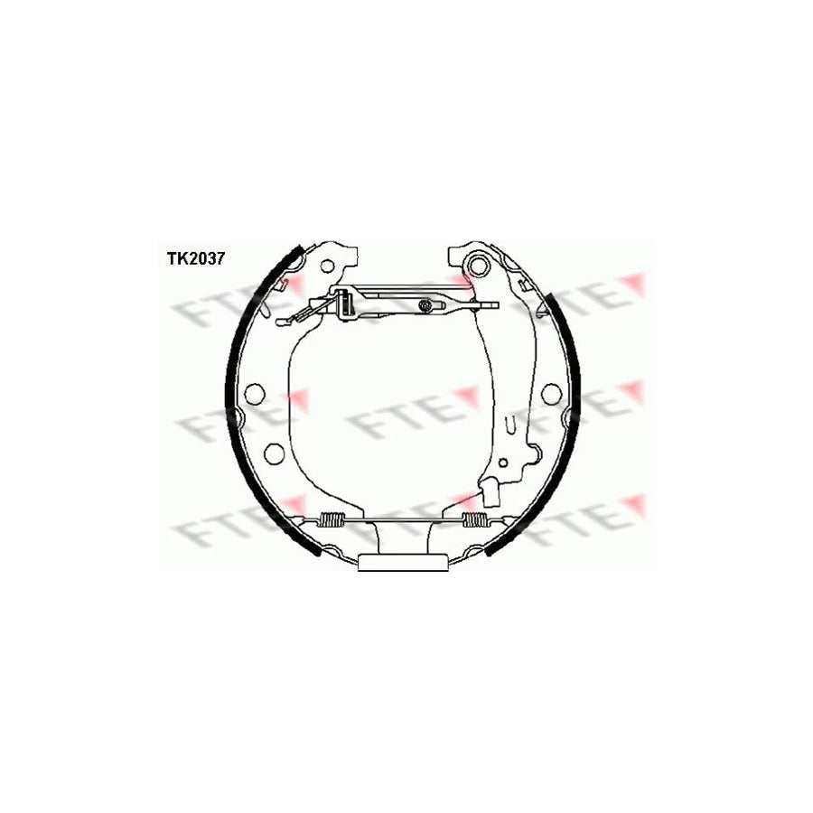 FTE Tk2037 Brake Shoe Set for Peugeot 406