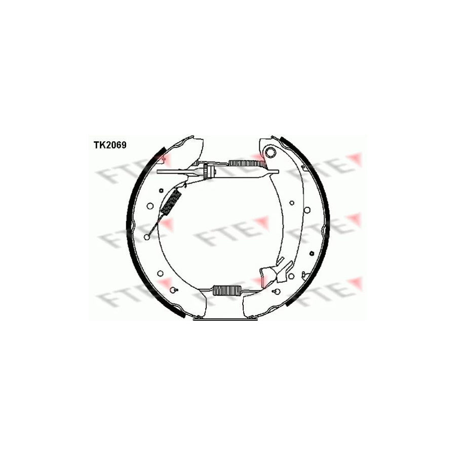 FTE Tk2069 Brake Set, Drum Brakes