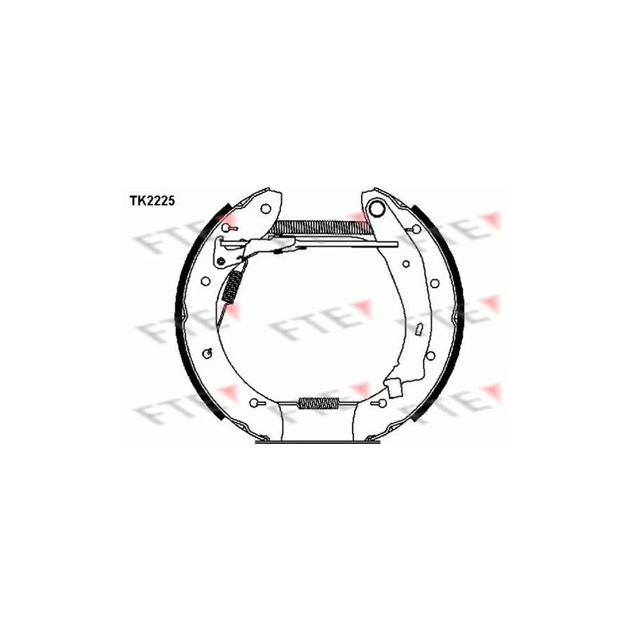 FTE Tk2225 Brake Shoe Set for Renault Espace III (Je)