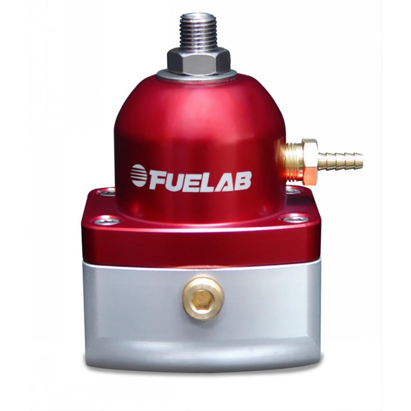 FUELAB 51503-2 FUEL PRESSURE REGULATOR CARBURETED (4-12 PSI, 10AN-IN, 6AN-OUT) RED