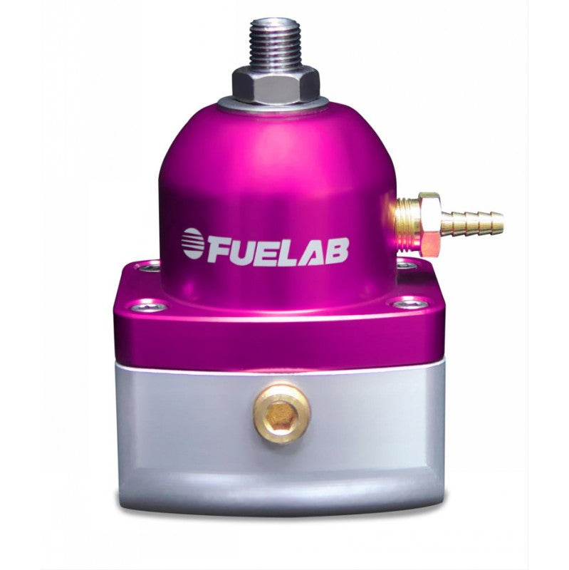 FUELAB 52503-4-S-T FUEL PRESSURE REGULATOR IN-LINE TBI (10-25 PSI, 6AN-IN, 6AN-OUT) PURPLE