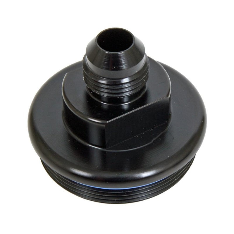 FUELAB 108020102-7 FUEL FILTER INLET CAP 10AN, BLACK