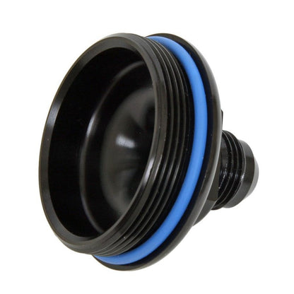 FUELAB 108020102-7 FUEL FILTER INLET CAP 10AN, BLACK