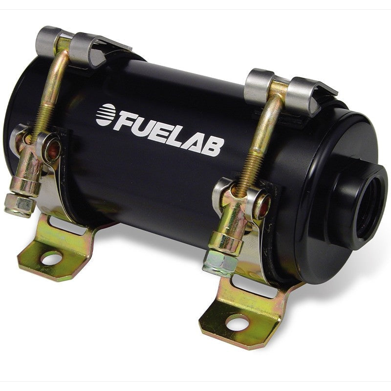 FUELAB 41402-1 EFI IN-LINE FUEL PUMP PRODIGY (140 GPH @ 45 PSI, 100 PSI MAX, UP TO 1400 HP) BLACK
