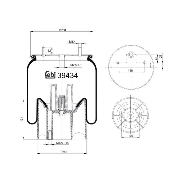 FEBI FE39434 Air Suspension Bellow