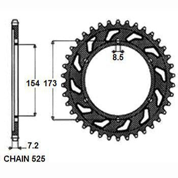 SUNSTAR SUNR1-4695-43 Chain Sprocket
