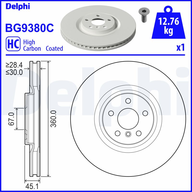 DELPHI BG9380C Brake Disc
