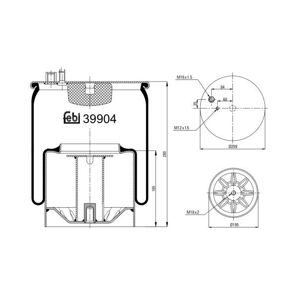 FEBI FE39904 Air Suspension Bellow