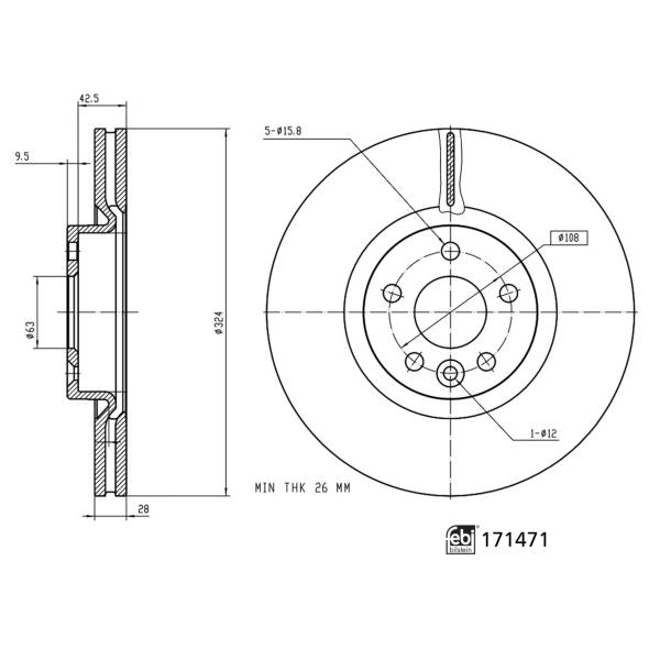 FEBI BILSTEIN FE171471 Brake Disc