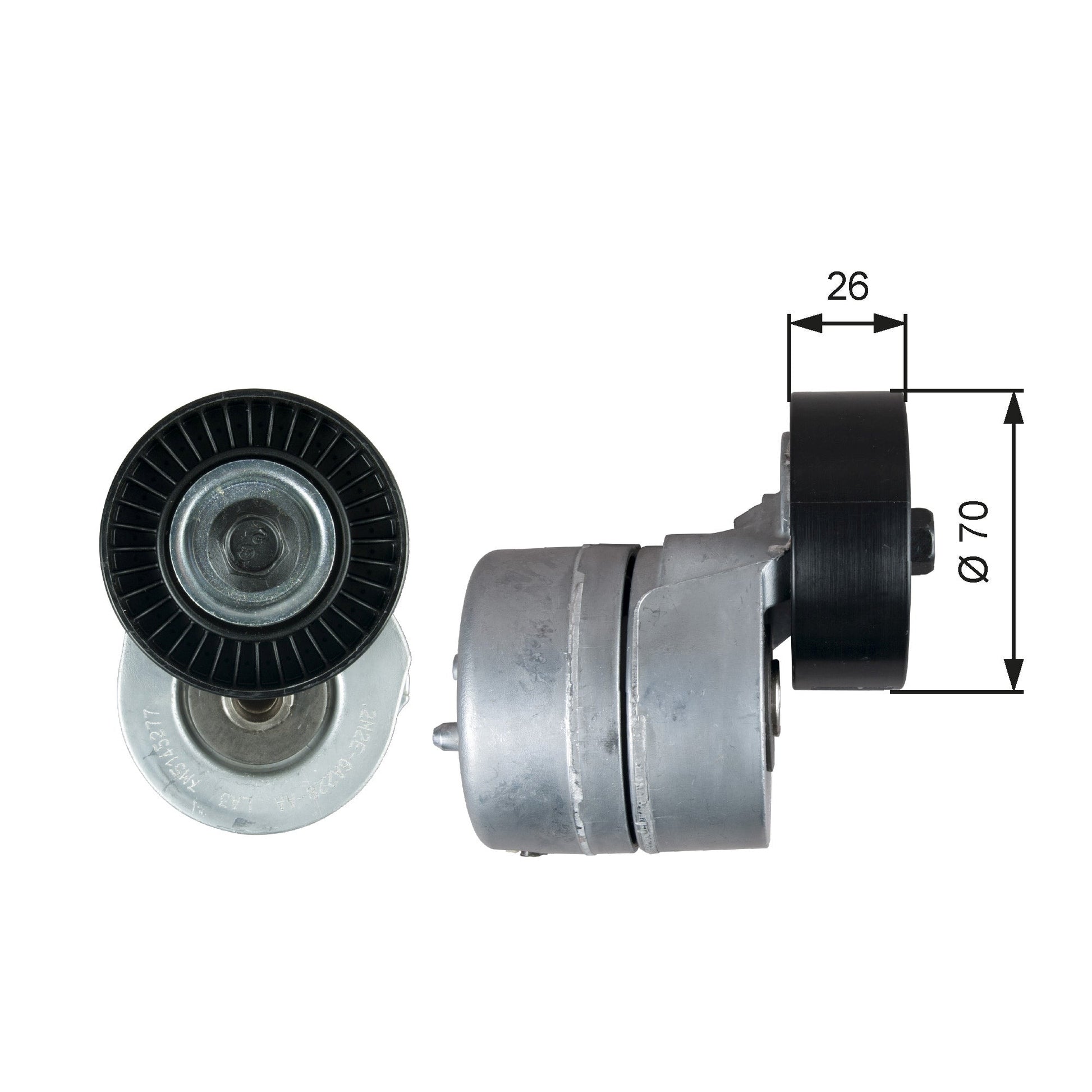 GATES GATT39353 V-Ribbed Belt Tensioner Pulley