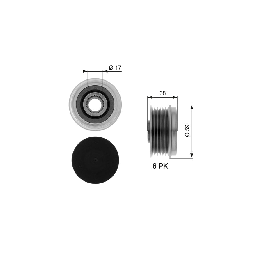 Gates OAP7039 Alternator Freewheel Clutch