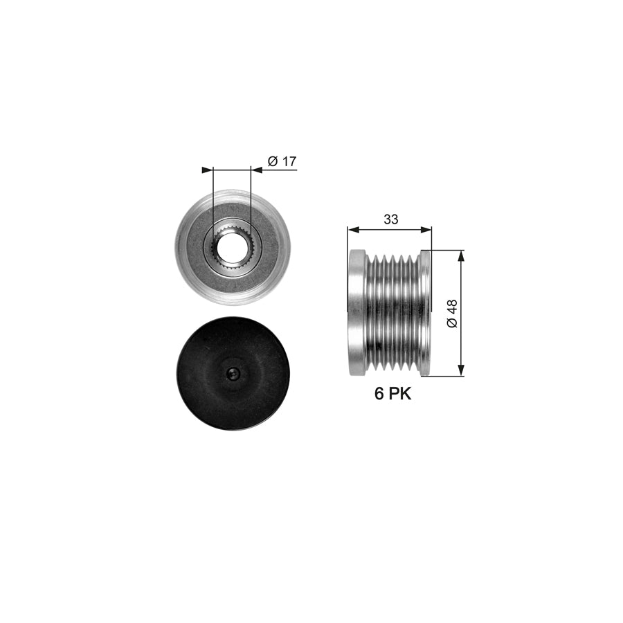 Gates OAP7054 Alternator Freewheel Clutch