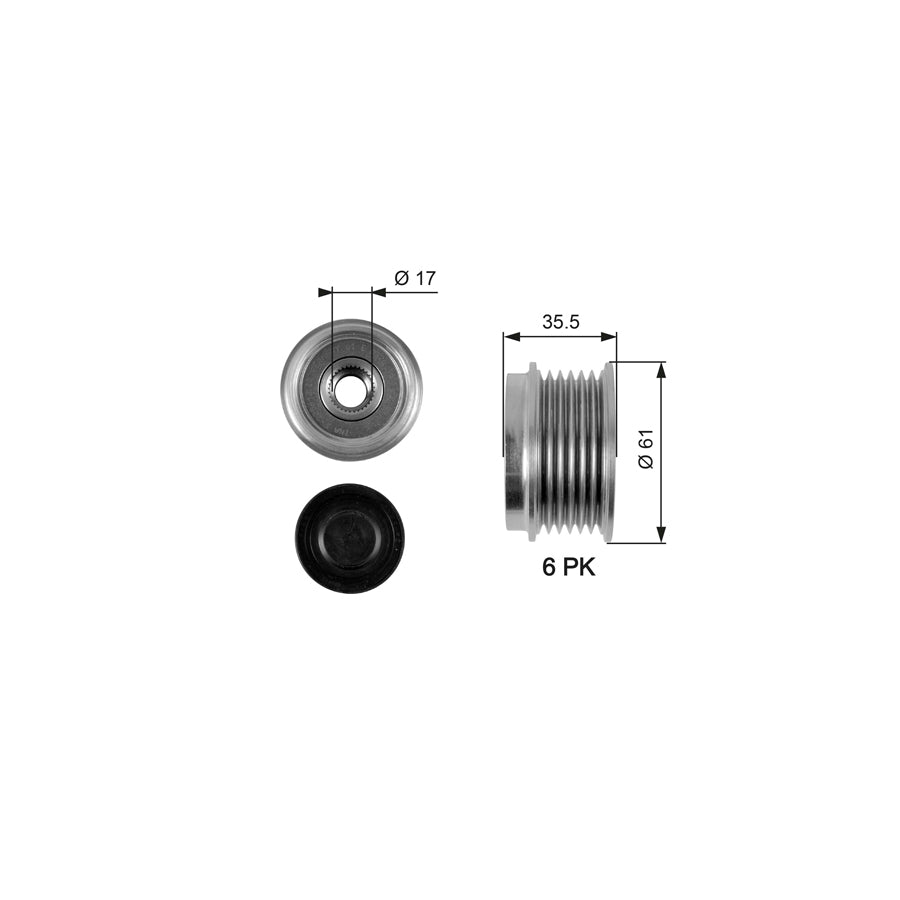 Gates OAP7100 Alternator Freewheel Clutch