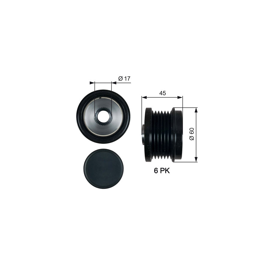 Gates OAP7155 Alternator Freewheel Clutch