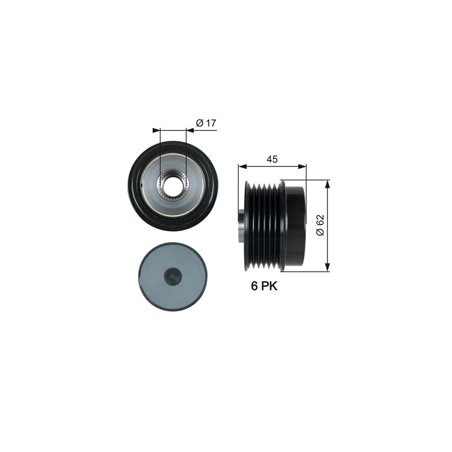 Gates OAP7180 Alternator Freewheel Clutch