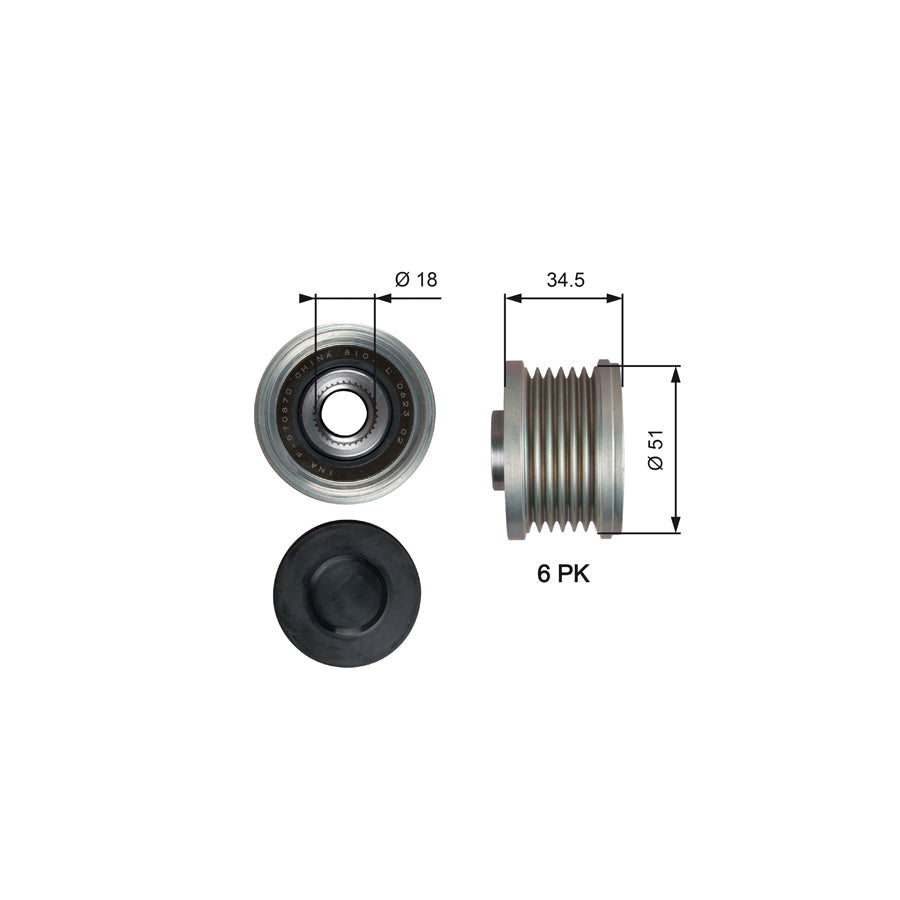 Gates OAP7218 Alternator Freewheel Clutch