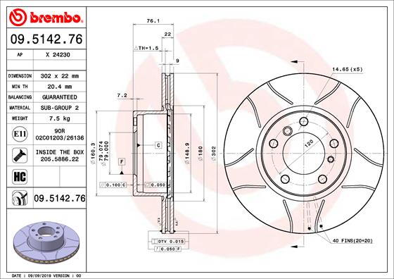 TOURMAX ACH-153 Disc Brake Caliper Repair Kit