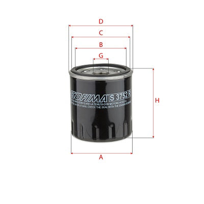 SOFIMA S3752R Oil Filter