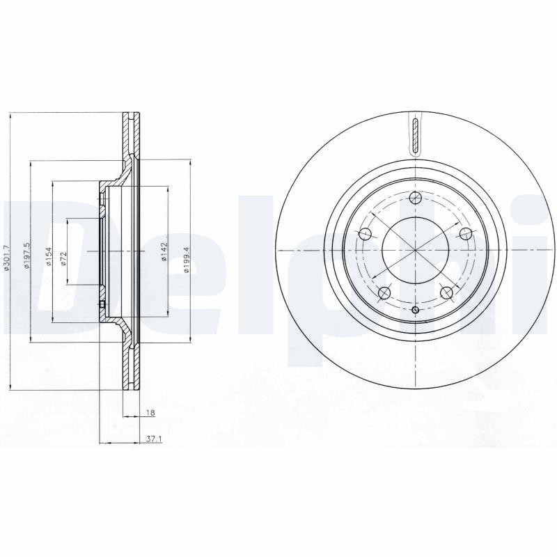 DELPHI BG4182 Brake Disc .