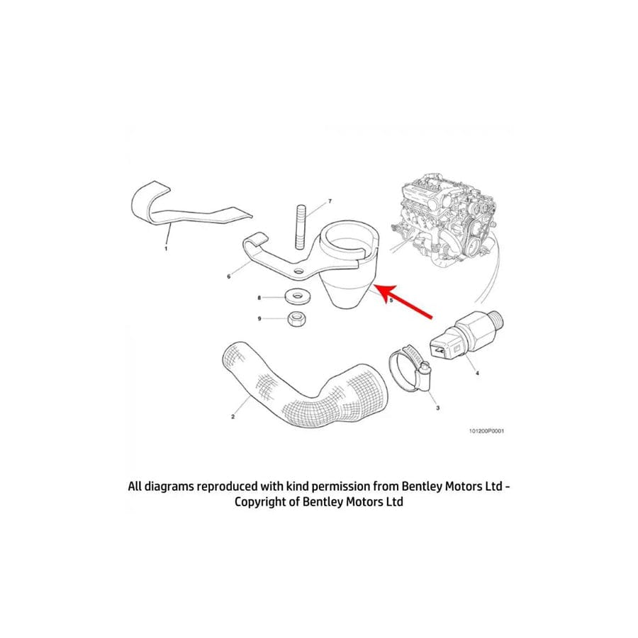 GENUINE Bentley PB57740PB HEATSHIELD (knock sensor)