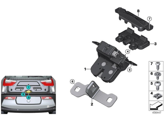 Genuine BMW 151007418954 Mount For Tailgate Button | ML Performance US Car Parts