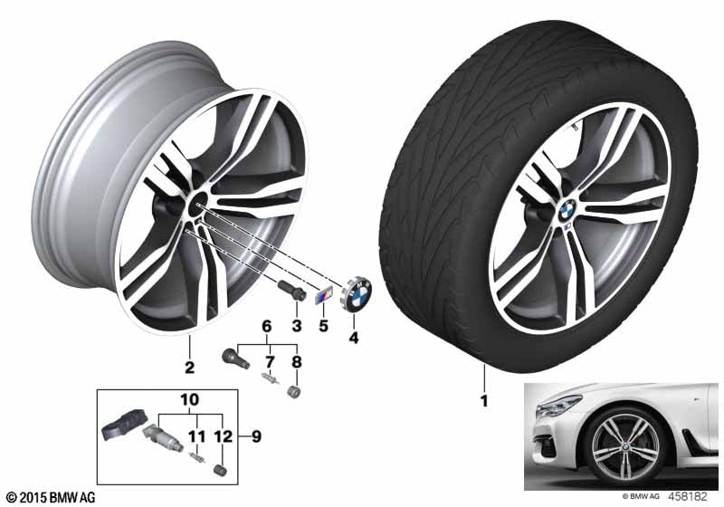 Genuine BMW 36117850581 Disk Wheel, Light Alloy, In Orbitgrey 8,5JX20 ET:25 | ML Performance US Car Parts