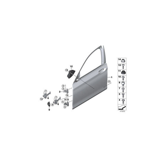 Genuine BMW 41007408961 F90 G30 G31 Aluminium Front Left Door (Inc. 518d, 520i & 540iX) | ML Performance US Car Parts