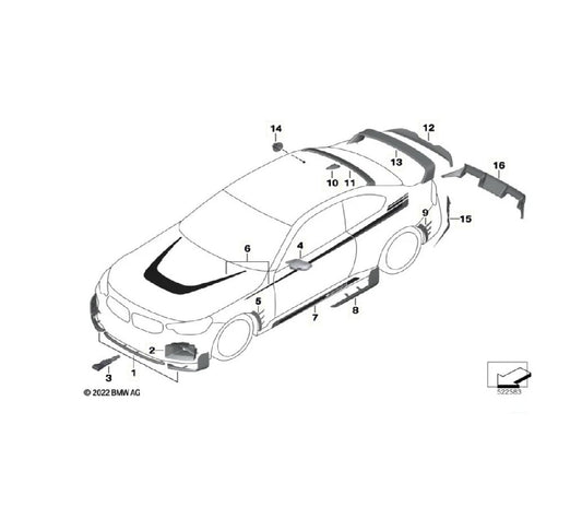 Genuine BMW 51125A46B54 G87 M2 M Performance Carbon Rear Diffuser | ML Performance US Car Parts