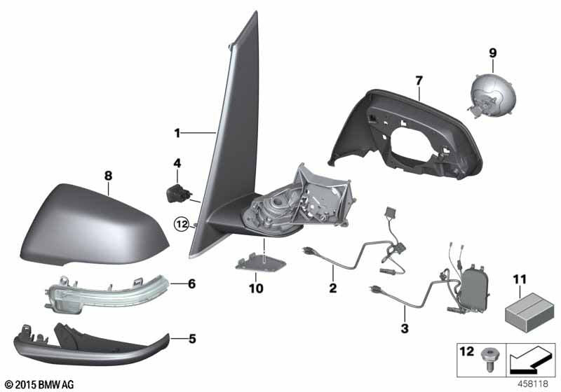 Genuine BMW 51167386565 Cover, Mirror Base, Left | ML Performance US Car Parts