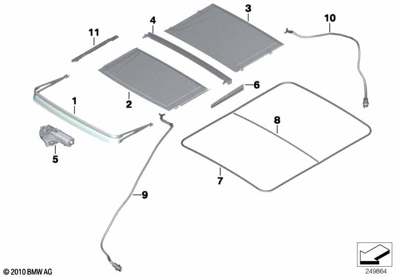 Genuine BMW 54107256365 Gasket, Glass Cover, Rear | ML Performance US Car Parts