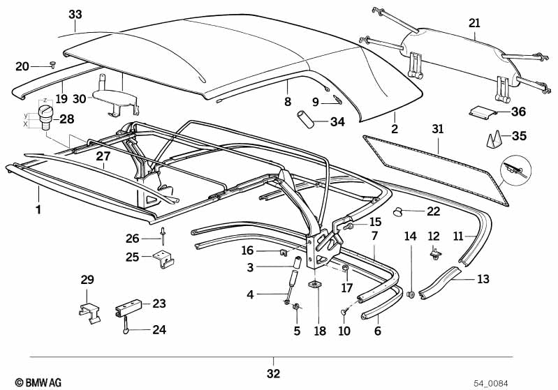 Genuine BMW 54318134869 Cover, Folding Top PERLBEIGE | ML Performance US Car Parts