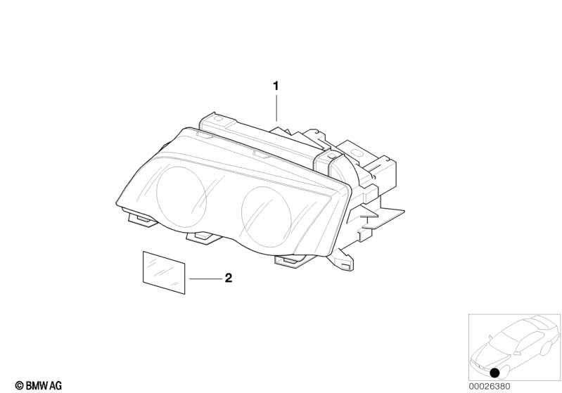 Genuine BMW 63126904294 Headlight Xenon, Right | ML Performance US Car Parts