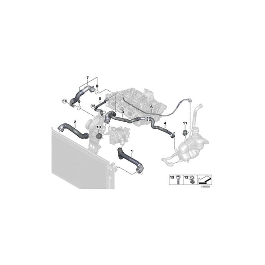 Genuine BMW Mini 17128658484 F46 Hose Expansion Tank-Cylinder Head (Inc. 216i, 220i & JCW) | ML Performance US Car Parts