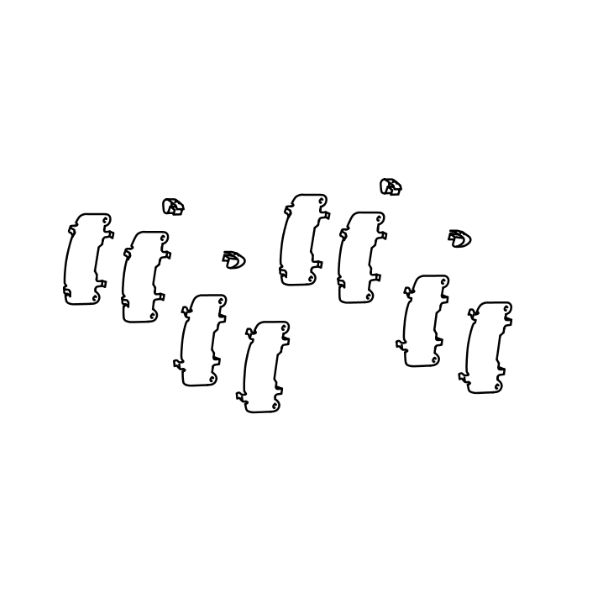 Genuine Lexus 04945-48160 Front Anti Squeal Shim Kit (Inc. NX & RX)