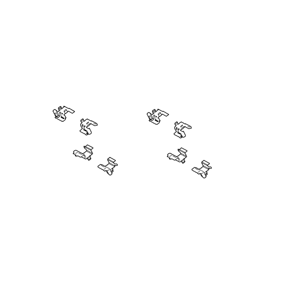 Genuine Lexus 04948-30230 Rear Pad Fitting Kit (Inc. GS & IS)